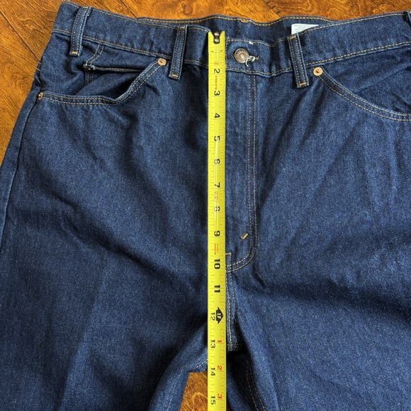 VTG 90s Levi's Jeans 505 Mens 38x32 Dark Wash Denim Orange Tab Straight Leg Blue - Picture 11 of 14